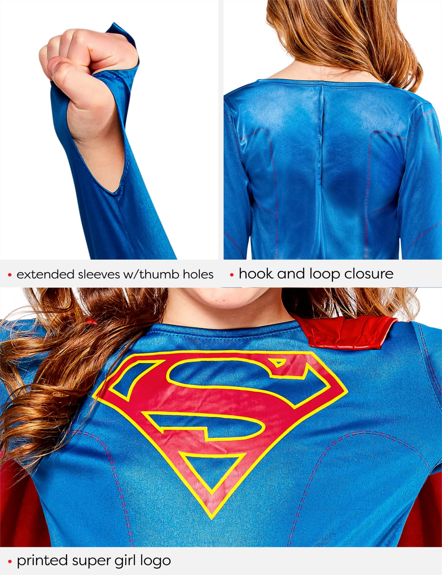 DC Superheroes Supergirl TV Series: Supergirl Costume Dress for Kids by Rubies, Girl's Large