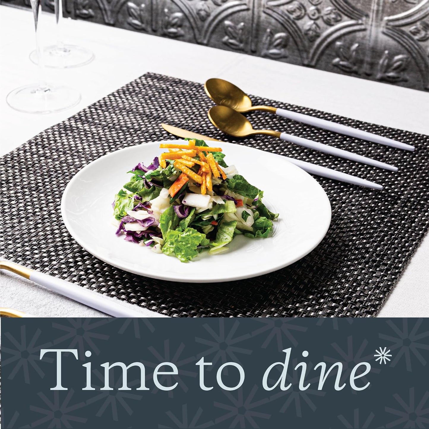 Vikko Salad Plate, Set of 6 White Plates, Fine Porcelain, Stackable 8 Inch Salad Plates, Dishwasher Safe, 8/'' Salad Plate