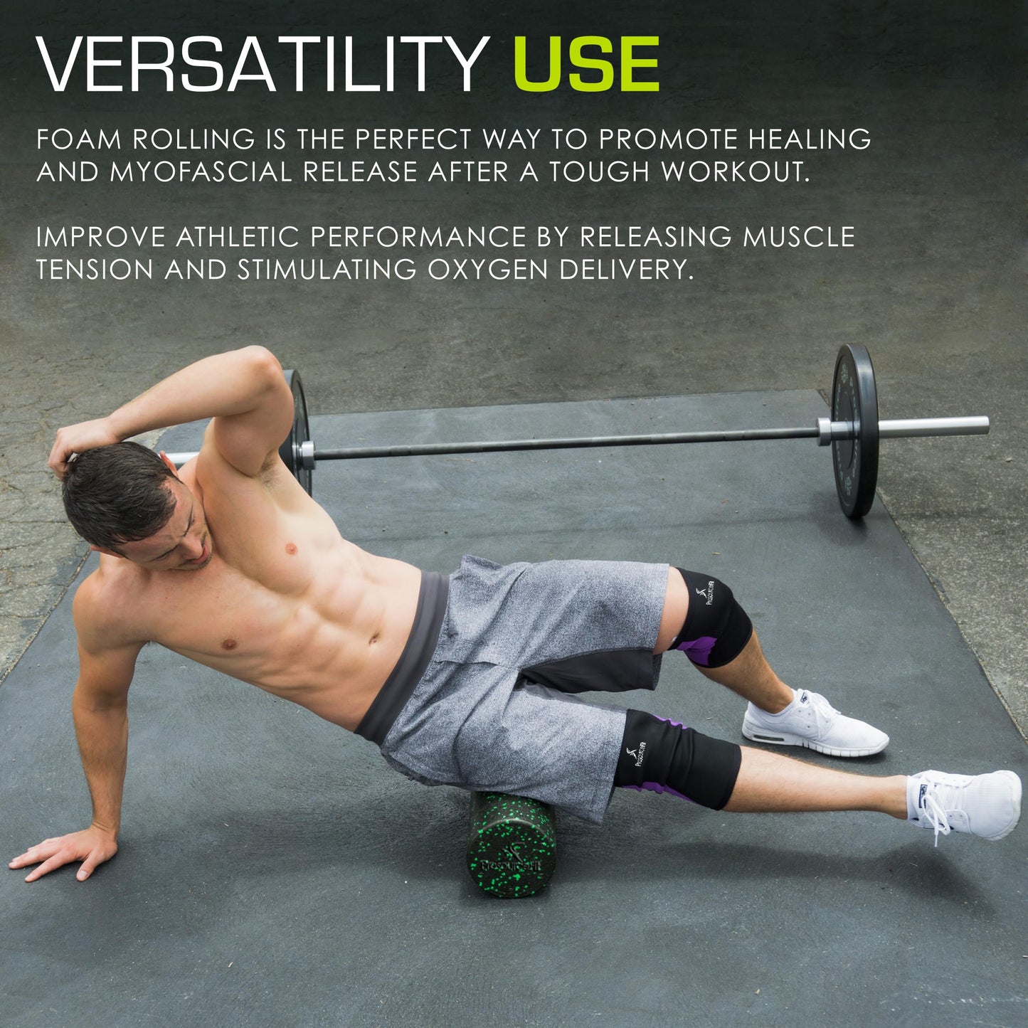 ProsourceFit High Density Foam Rollers long, Firm Full Body Athletic Massage Tool for Back Stretching, Yoga, Pilates, Post Workout Muscle Recuperation