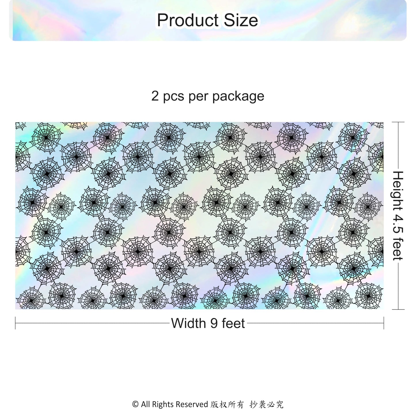 Cheerland Spiderweb Tablecloth Iridescent Holographic Foil Table Cover Halloween Party Decorations Disposable Plastic Cloth for Spooky Birthday Bachelorette Bridal Shower Halloween Party Supplies 2pcs