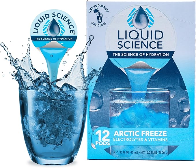 Java House Liquid Science Arctic Freeze Single Serve Hydration Pods - Peel and Pour - Cool Blue Raspberry Hydration - Pack...