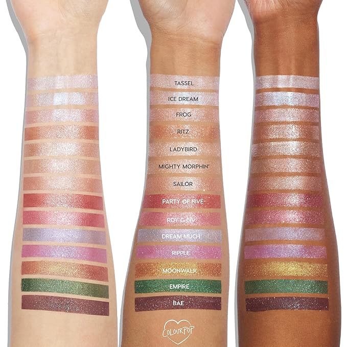 ColourPop Super Shock Shadow - High-Pigment, Crème-Powder Eye Makeup - Single Glitter Eyeshadow with Zero Fallout and Unique Bouncy Texture - Soft Golden Ivory Eyeshadow - Ice Dream (0.07 oz)