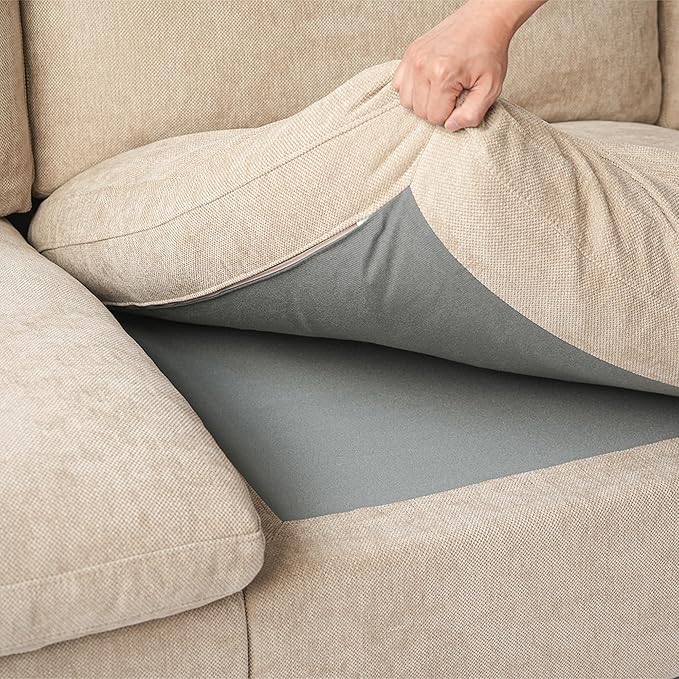 WJShome 160" Cloud Couch Sectional for Living Room, Down Filled Modular Sectional Sofa,4 Seater Convertible Couch, Sofa Covers Washable&Replaceable,Khkai