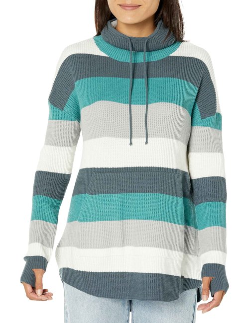 Carve Designs Women's Rockvale Sweater, Wave Rugby Stripe, MD