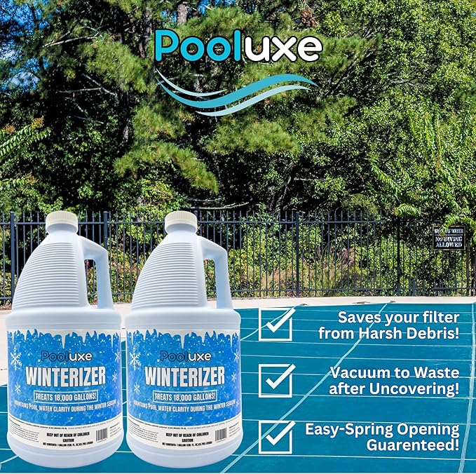 Winterizer– Advanced Cationic Polymer for Pool Water Clarity, Coagulates & Removes Suspended Solids for Easy Vacuuming (6 Pack)