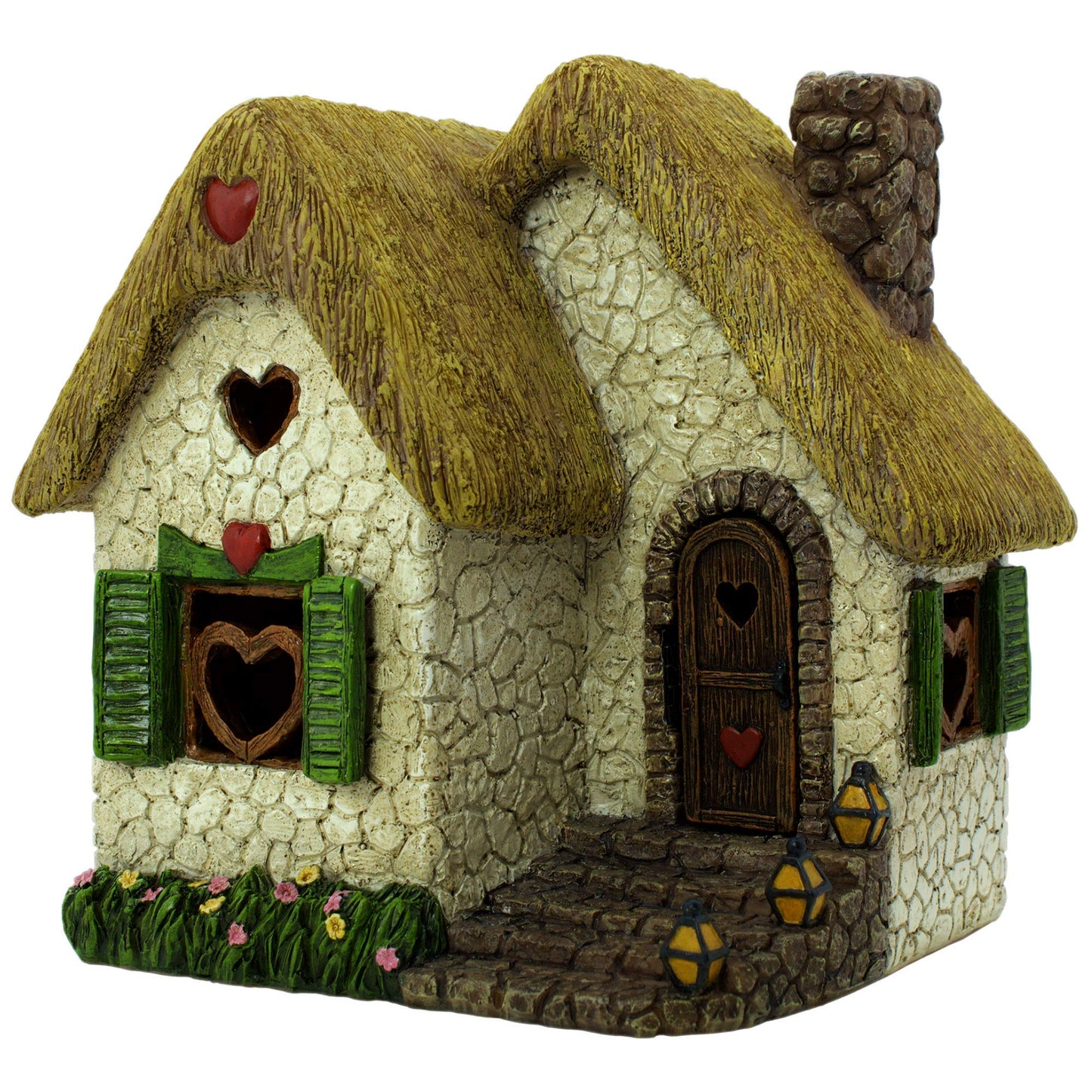 PRETMANNS Fairy Garden House for Outside – Sturdy Building 7” High with Door That Opens – Adorable Miniature Garden Accessories Supplies