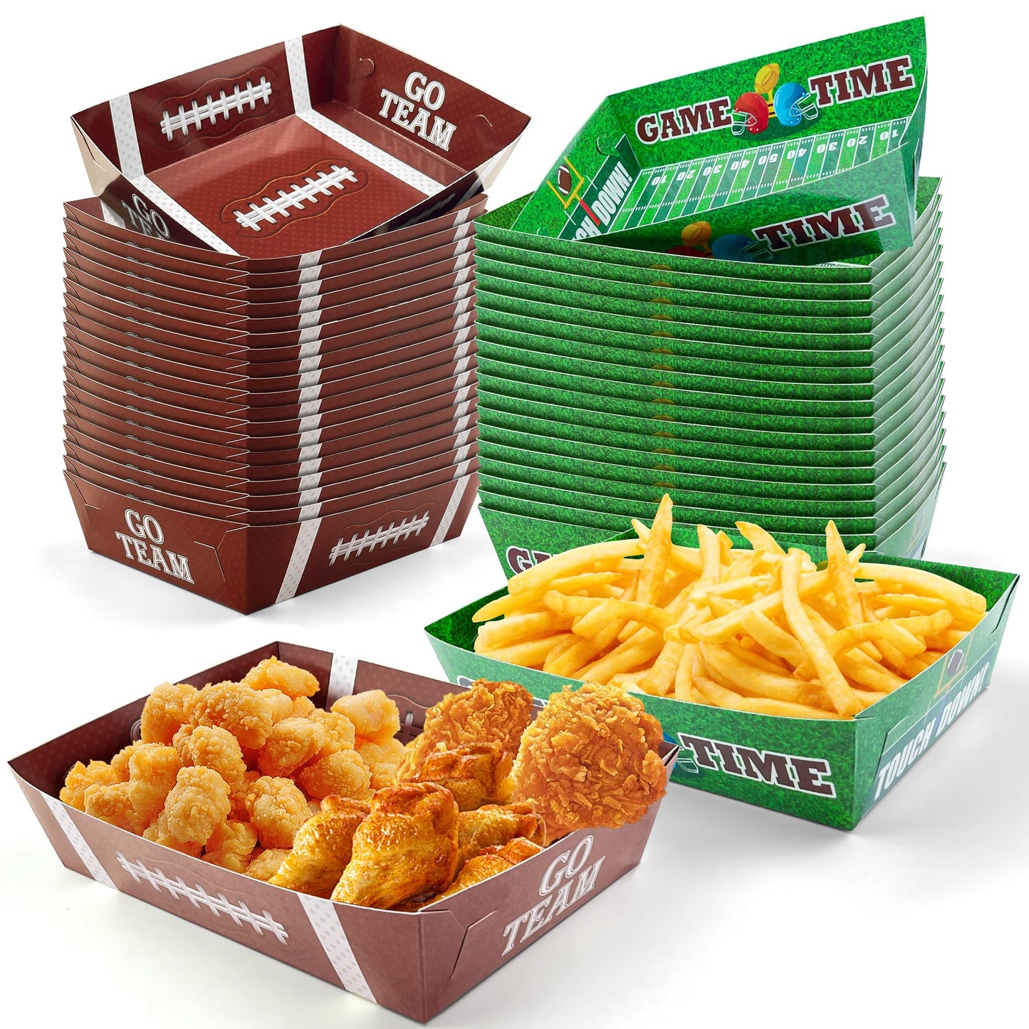 OHOME Football Party Supplies - 40 Pack Football Party Decorations 2026 | Football Plates Disposable Trays for Football Party Favors - Football Accessories Decor for Birthday Party