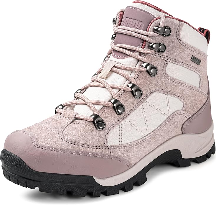 R CORD Womens Hiking Boots Breathable Hiking Boots Womens Waterproof Ankle Support Athletic Outdoor Non-slip Durable Hikin...