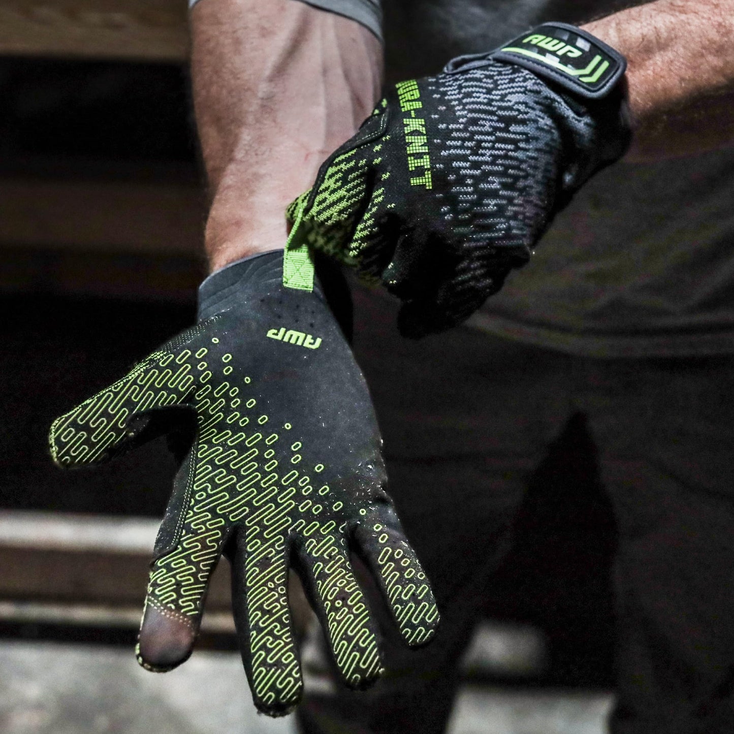 AWP Dura-Knit™ Work Gloves, Advanced 3D-Knit, Performance Grip, Durable, Touchscreen, Large, Black/Green