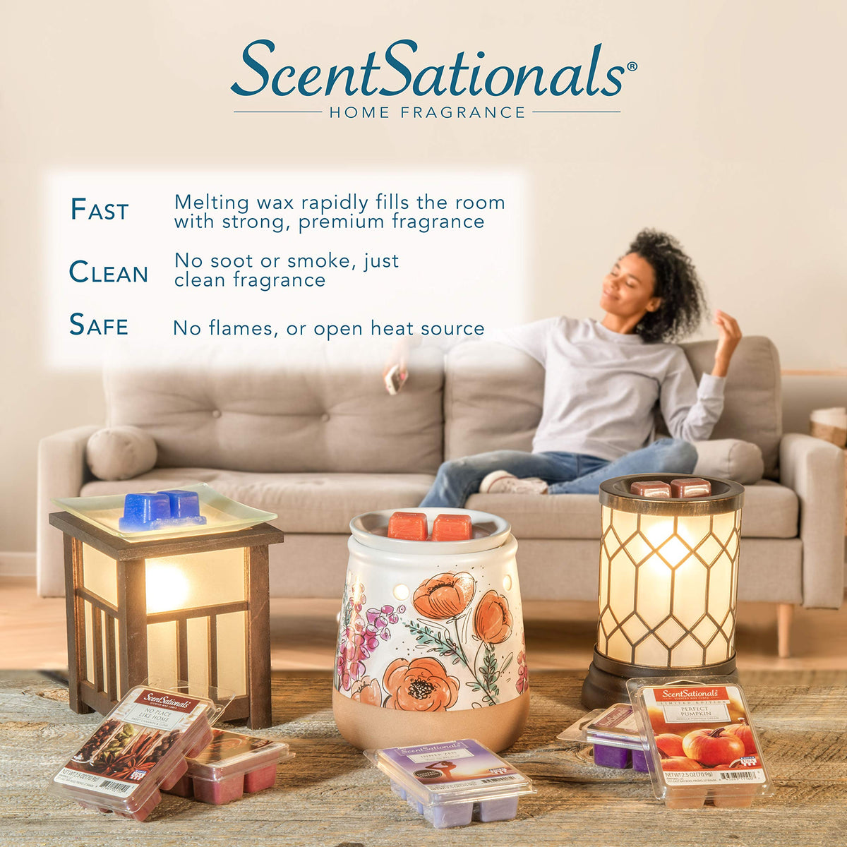 Scentsationals Wax Melt Warmer - Retro Radio Design - Scented Candle Warmer for Melts, Cubes, and Tarts