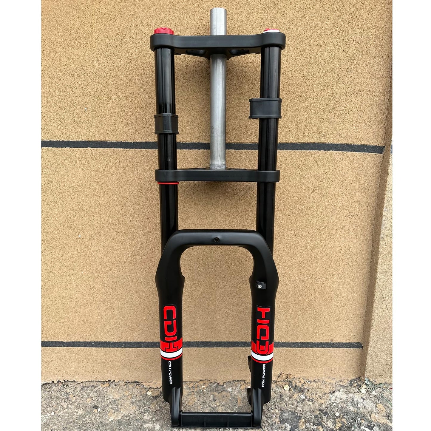 AUTES 20 inch 4.0" Fat Tire Electric Bike Air Suspension Fork, Spacing Hub 135mm 1 1/8 Straight Tube MTB Manual Lockout 9mm QR Mountain Bike Double Shoulder Ebike Front Forks(20"×4")