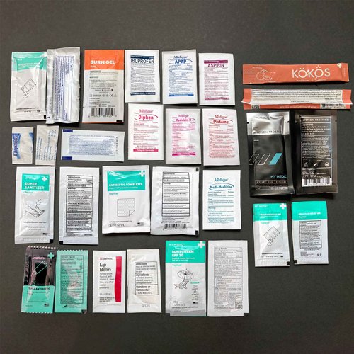My Medic Sidekick - Camping Hiking and Backpacking First Aid Kit - 70 Items - HSA and FSA Eligible - Small Ifak Great for Travel or Motorcycle - Portable Emergency Kit – Red
