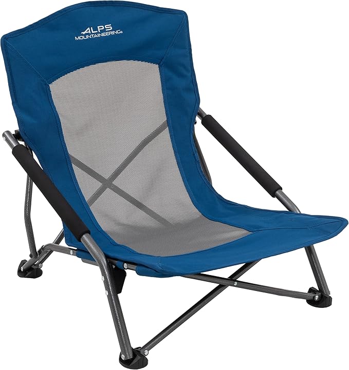 ALPS Mountaineering Rendezvous Low Camping Chairs for Adults with Arms, Cool Mesh Center, Powder Coated Steel Frame, Compa...