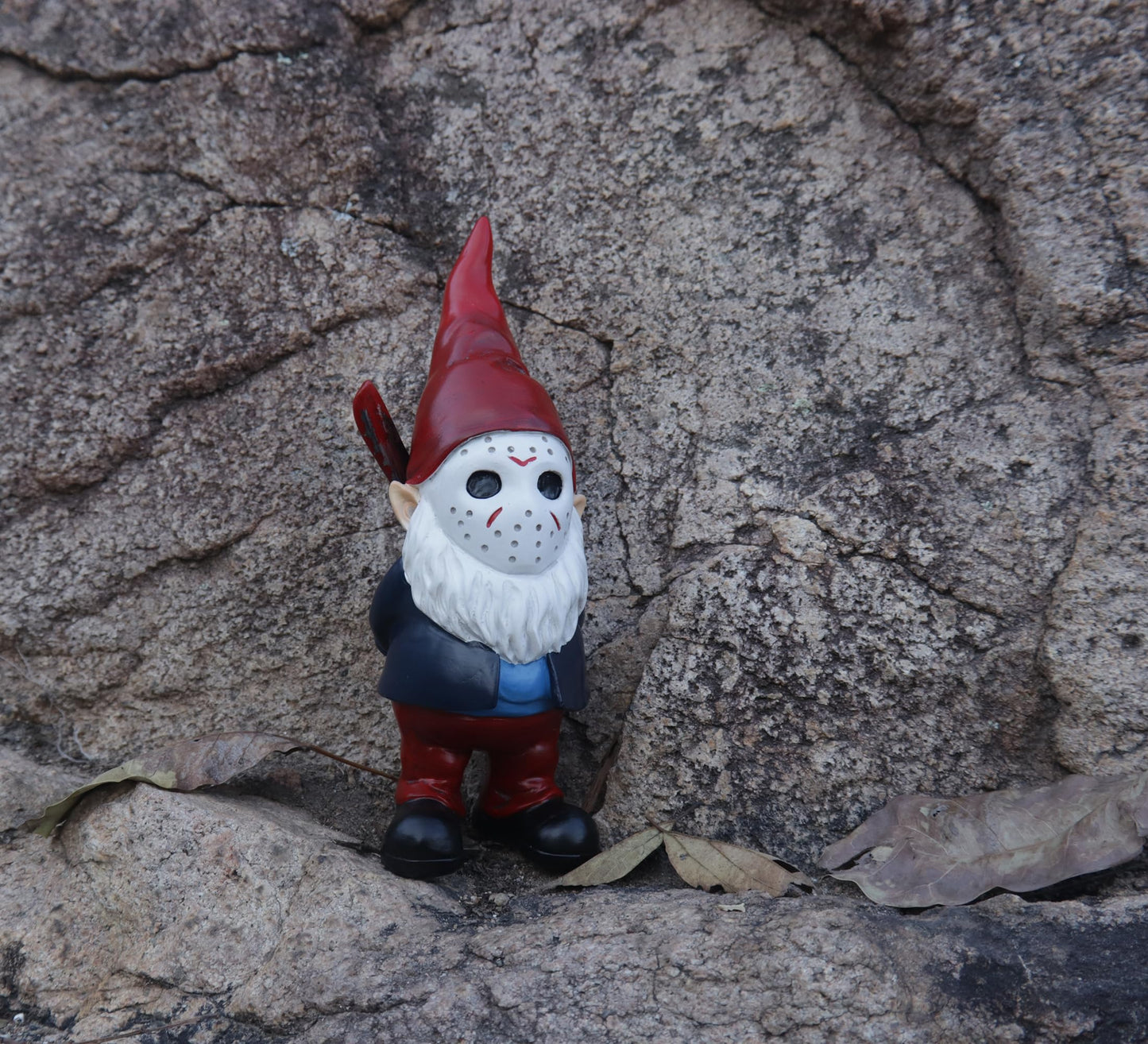 Horror Garden Gnome Decor - 5.5" Halloween Outdoor Statue, Spooky Valentines Gifts & Creepmas Collectible (Weatherproof Resin)