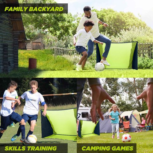 Pop Up Soccer Goal Net, Handbag Transforms into Soccer Goal Portable Practice Soccer Training Nets for Backyard Park Outdoor