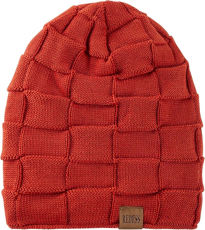 REDESS Beanie Hat for Men and Women Winter Warm Hats Knit Slouchy Thick Skull Cap