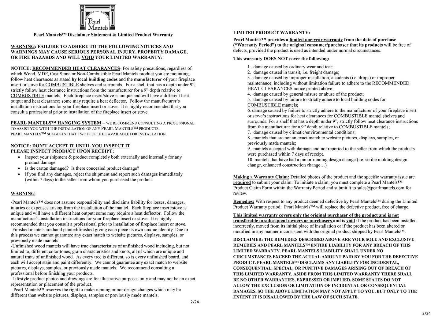 Pearl Mantels ARYB60612 Premium Grade A MDF White mantel shelf, Crisp White paint, 60"L x 9"D x 5"H, The perfect compliment to your hearth and home