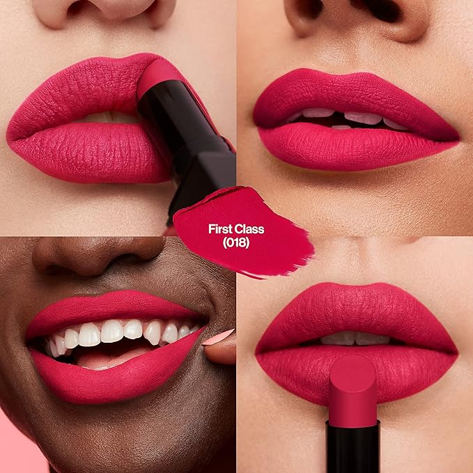 Revlon Lipstick, ColorStay Suede Ink, Built-in Primer, Stocking Stuffer for Women, Waterproof, Smudge-proof, Matte Color, 018 First Class, 0.09 oz