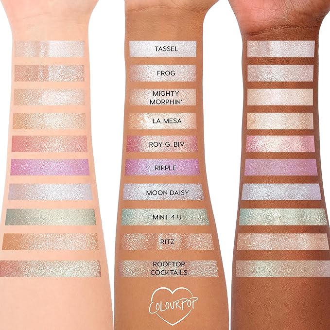 ColourPop Super Shock Shadow - High-Pigment, Crème-Powder Eye Makeup - Single Glitter Eyeshadow with Zero Fallout and Unique Bouncy Texture - Soft Golden Ivory Eyeshadow - Rooftop Cocktails (0.07 oz)