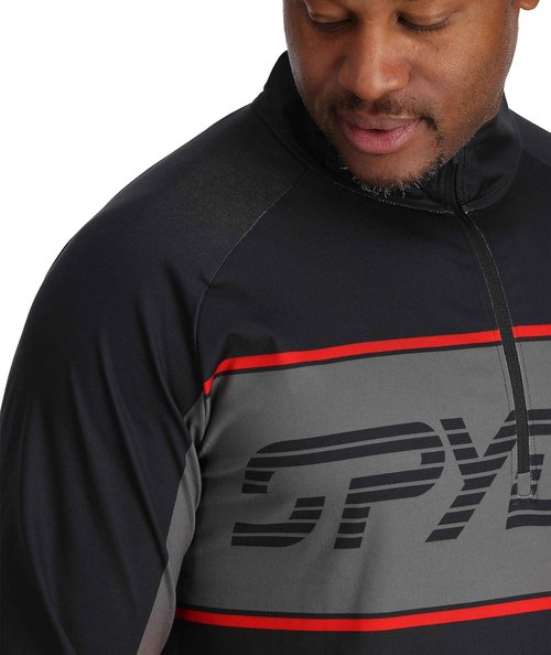 Spyder Men's Paramount Zip T-Neck Mid-Layer Mens