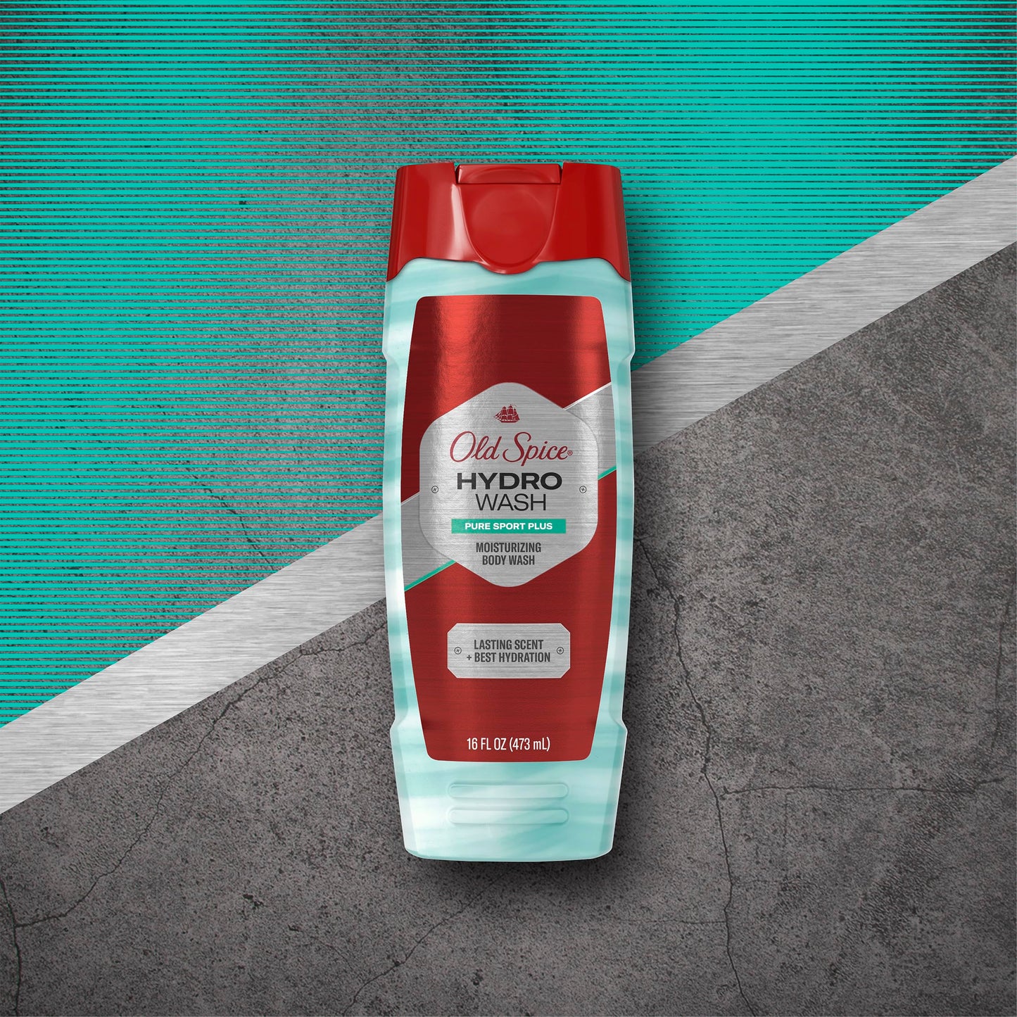 Old Spice Hydro Wash Body Wash Hardest Working Collection Pure Sport Plus 16 Oz, 0.9 Pound