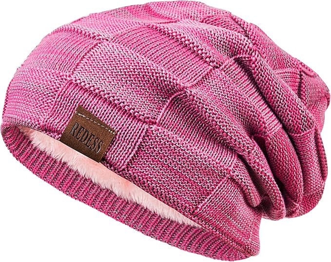REDESS Beanie Hat for Men and Women Winter Warm Hats Knit Slouchy Thick Skull Cap
