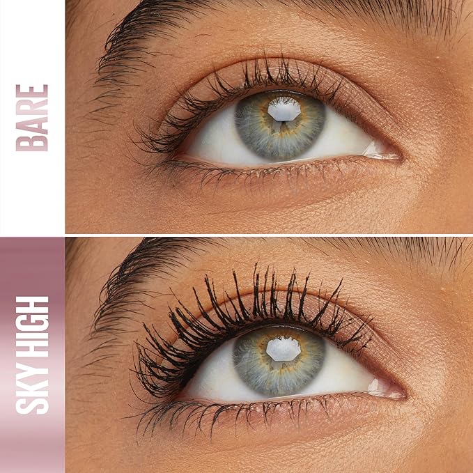 Maybelline Lash Sensational Holiday Makeup Kit, Includes Full-Size Sky High Mascara, Lash Sensational Glitter Mascara and Lifter Gloss, 1 Makeup Gift Set