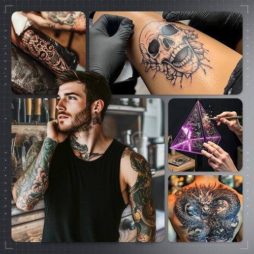 Nelko D810 Tattoo Stencil Printer, Wireless Thermal Tattoo Printer with 10pcs Tattoo Transfer Papers, Portable Tattoo Machine for Artist & Beginners, Compatible with Phone Pad and PC, Beige