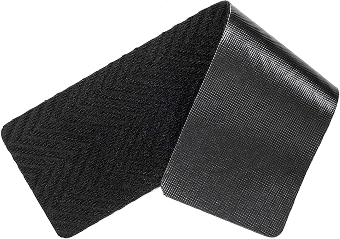 Indoor and Outdoor Carpet Stair Treads - 32" x 8" Non-Slip Stair Treads Carpet for Wooden Steps - Rubber Stair Tread Mats - Stair Rugs Anti Slip for Kids Elders and Dogs – Black Set of 14