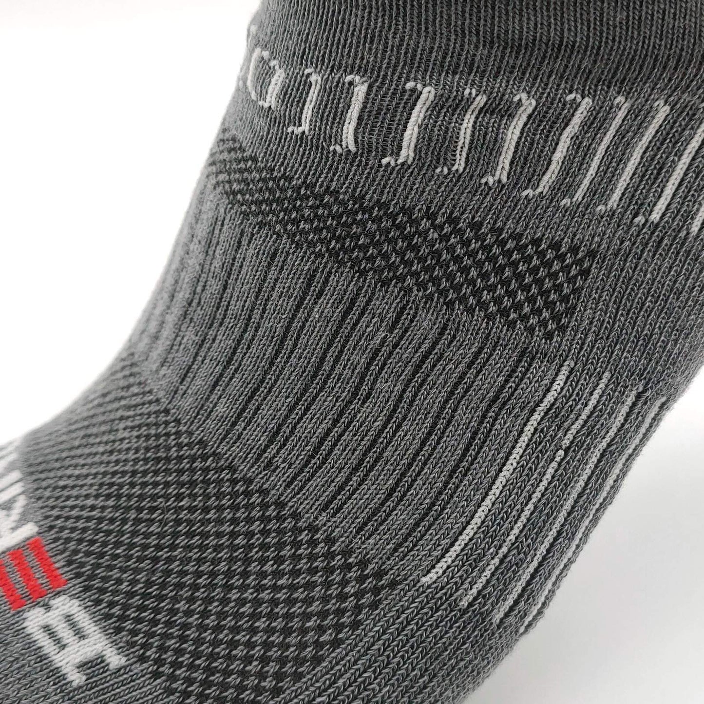 BERING Men's Athletic Cushion Quarter Socks, Size 9-12, Dark Grey, 6 Pairs