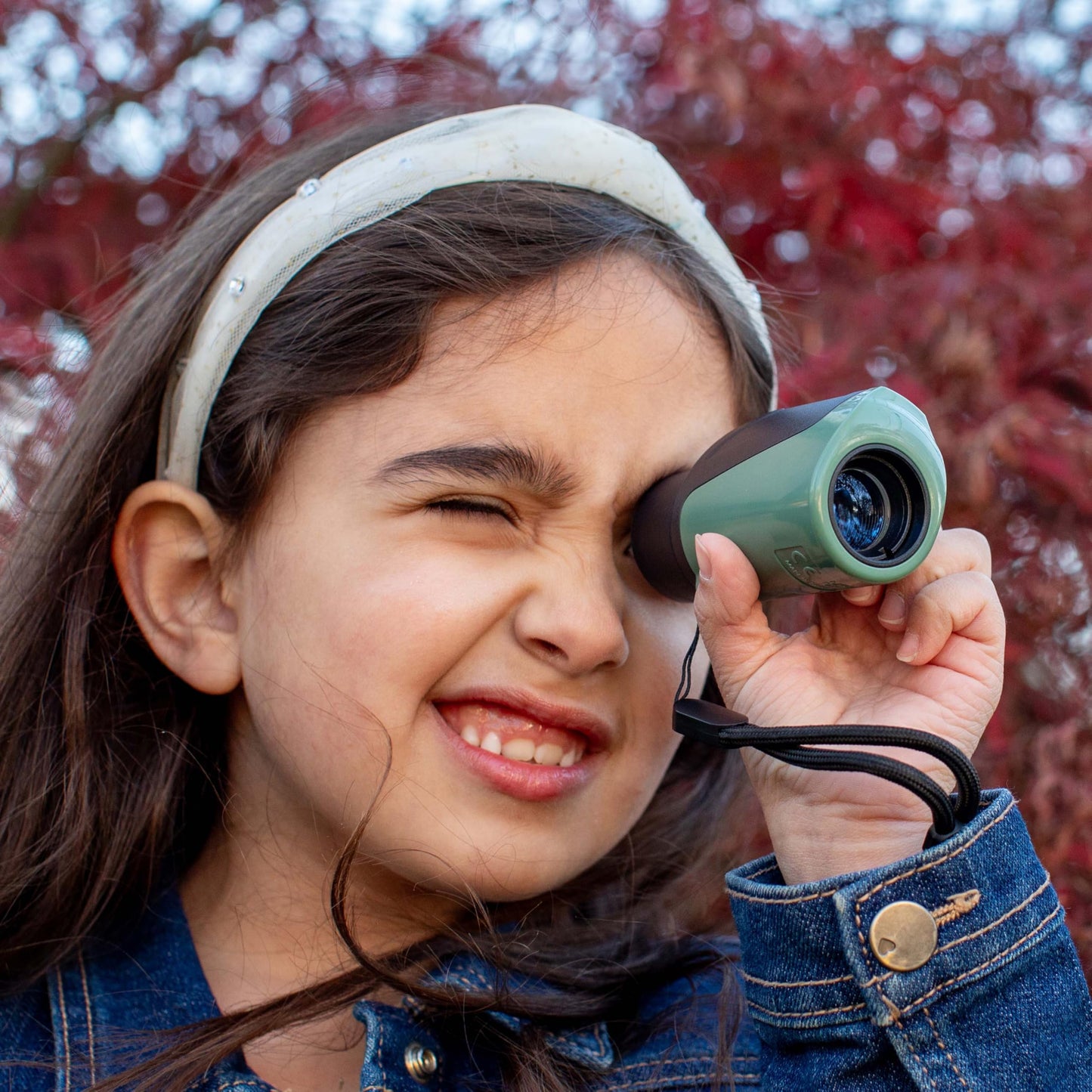 Carson Bengal 7X18Mm Focus Free Stem Toy Monocular For Kids, Outdoor Childrens Science Tool (Bg-718)