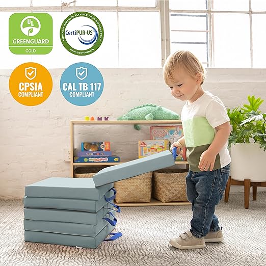 ECR4Kids SoftZone Floor Cushions, Square, Flexible Seating, Grey, 6-Piece