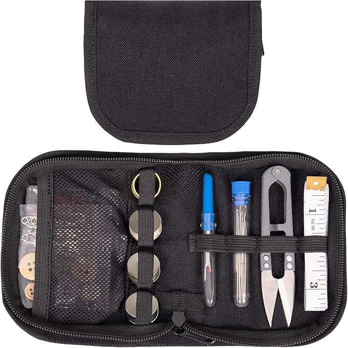 Military Sewing Kit, Army Survival Sewing Kit with Buttons for Men, Women, Small Repair Sewing Tools with Zipper in Nylon ...