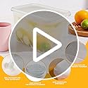 BEWBBAT 6 Pack 1.3 Gallon Fridge Drink Beverage Dispenser with Spigot, Leak-Proof Plastic Water Container Ice Juice Dispen...