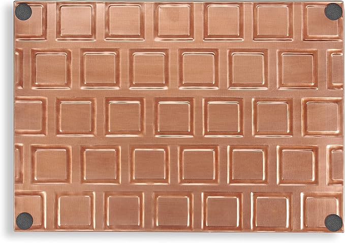Good Directions Small Boot Tray, Squares Multi-Purpose All Weather Decorative Boot Tray, Shoes, Plants, Garage, Patio Door, Pet Bowls, 20 inch Entry Indoor Shoe Tray for Apartment, Copper Finish
