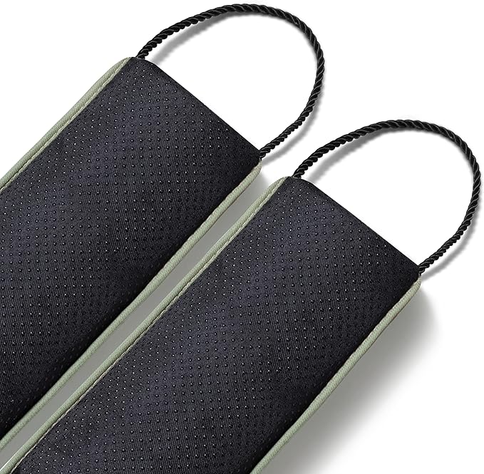 Sunolga Door Draft Stopper Blocks Hot and Cold Air with Removable Washable Cover for Bottom of Door, All-Season Seal for Noise, Wind, Door Sweep for Gaps Up to 3", Home Essentials, 38", Light Green
