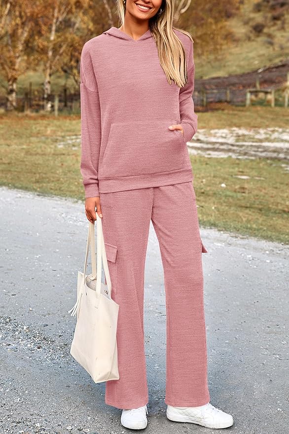 PRETTYGARDEN 2 Piece Sets for Women Fall 2026 Sweatsuits Outfits Lounge Matching Hoodie Set Travel Track Suits Winter Clothes