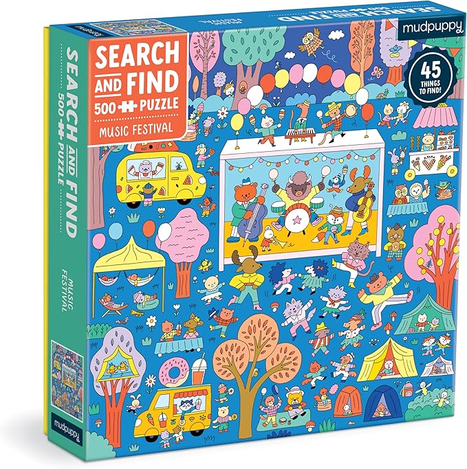 Mudpuppy Music Festival 500 Piece Search and Find Family Puzzle