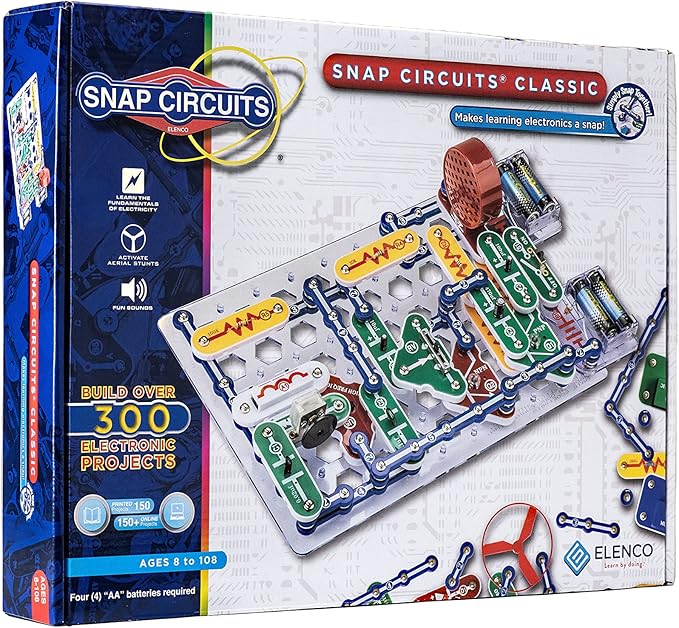 Snap Circuits Classic SC-300 Electronics Exploration Kit | Over 300 Projects | Full Color Manual Parts | STEM Educational ...