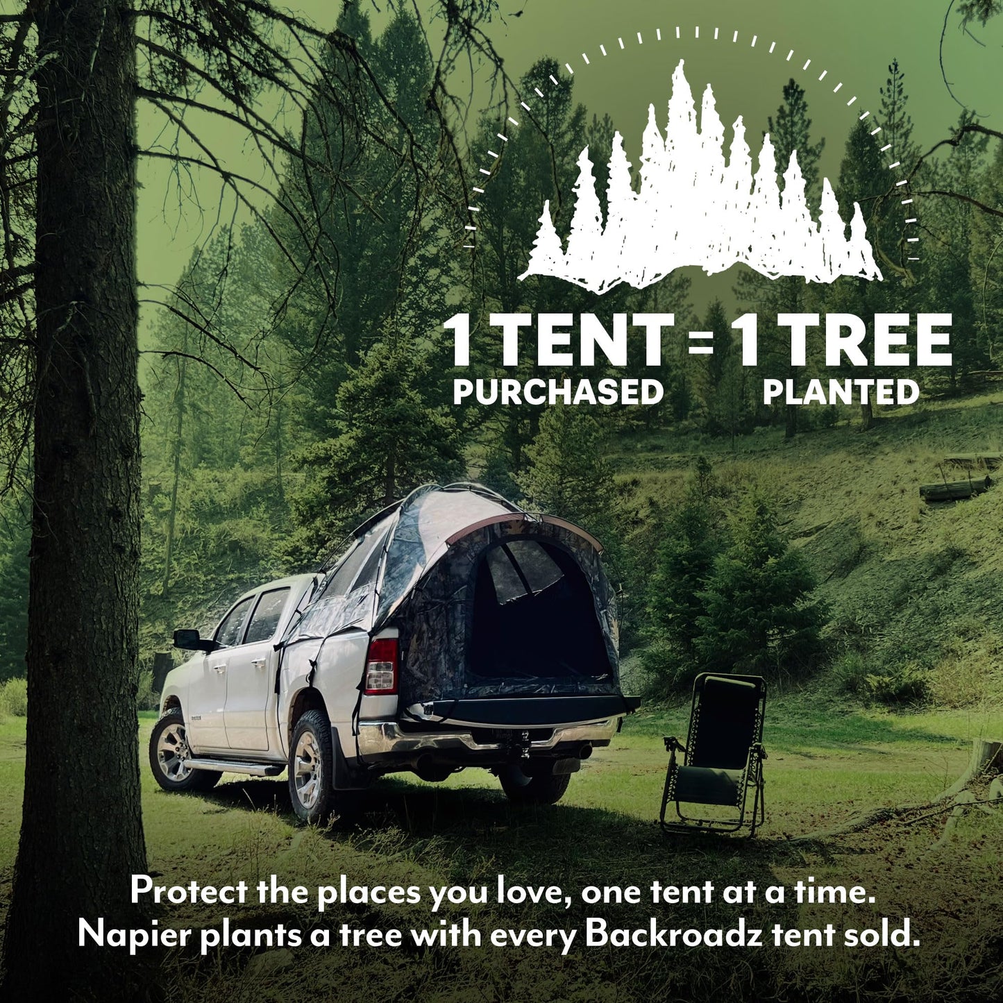 Napier Backroadz Camo Truck Tent | Pickup Truck Bed Camping Tent | Sleeps 2 | Full Rainfly | Sturdy & Spacious | Easy 10-Minute Setup | Camouflage