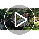 SUNNYFEEL Oversized Rocking Camping Chair, Fully Padded Patio Chair with Side Pocket, High Back Portable Lawn Recliner wit...