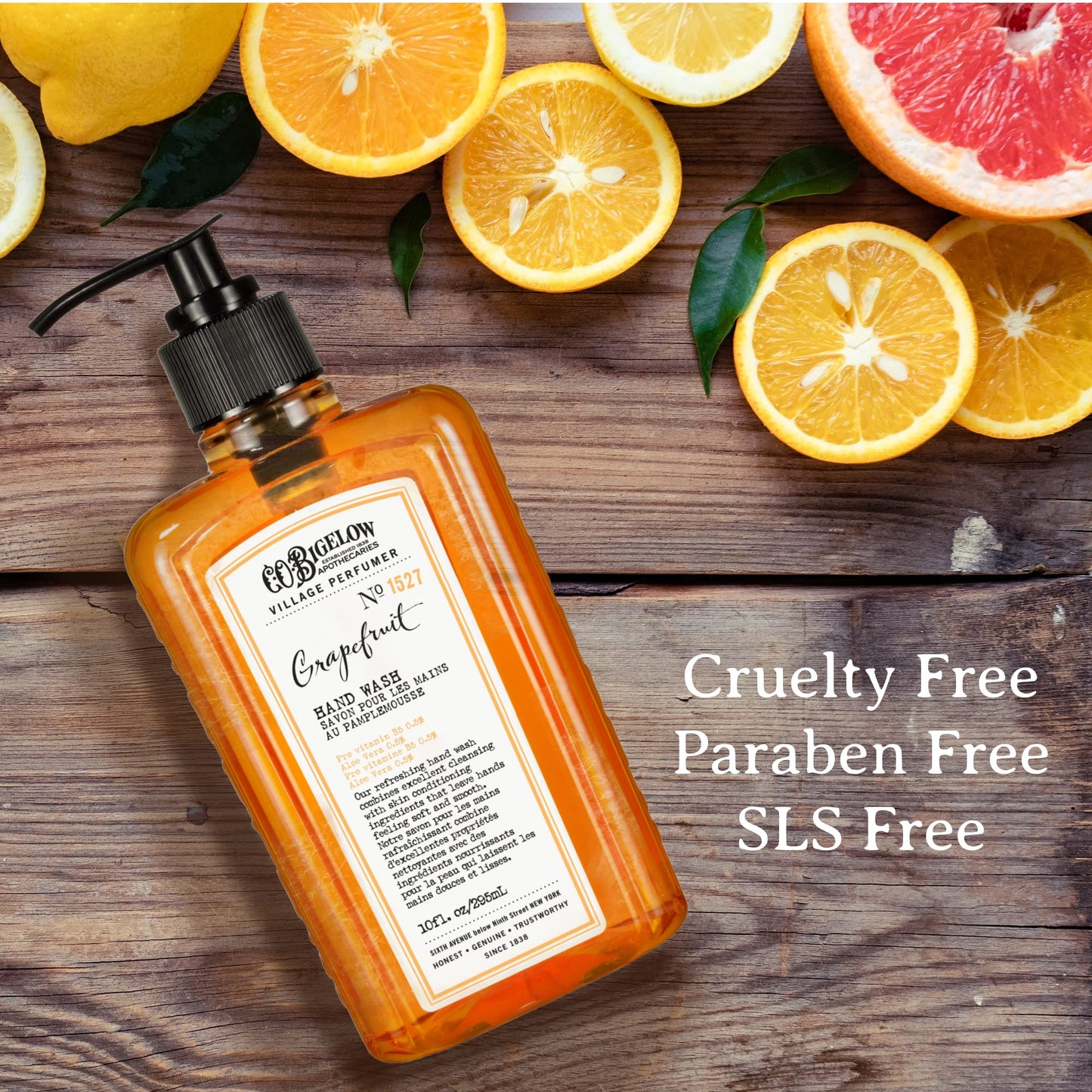 C.O. Bigelow Grapefruit Apothecary Duo Hand Care Gift Set, Hand Wash & Body Lotion, Liquid Soap & Moisturizing Lotion, Set of 2, 10 Fl Oz