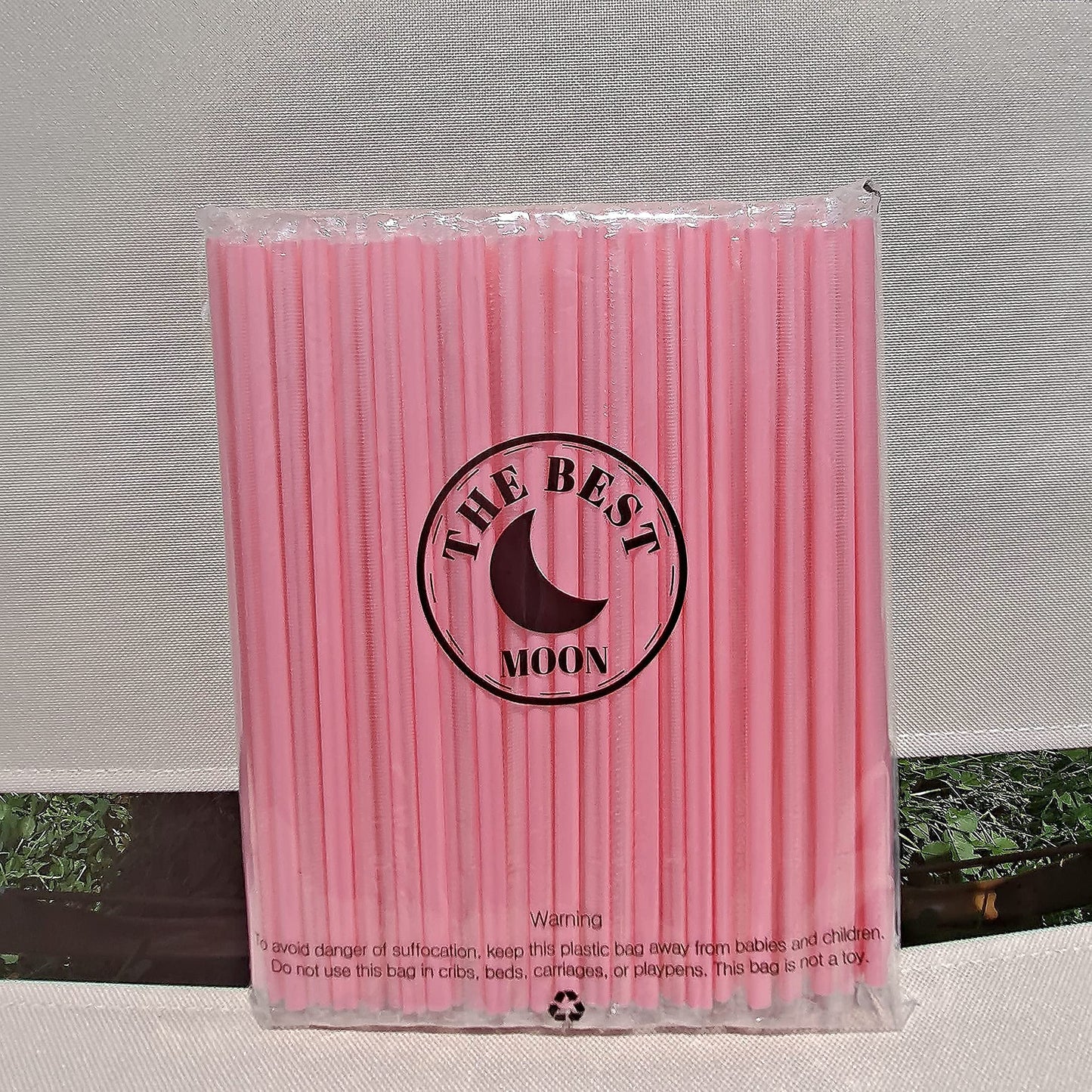 The best MOON 100pcs Heart Shaped Pink Straws Disposable Drinking Cute Straw Individually Wrapped Pink Plastic Straw Galentines Day, Cocktail, Birthday Party, Bridal Shower, Wedding Decorations