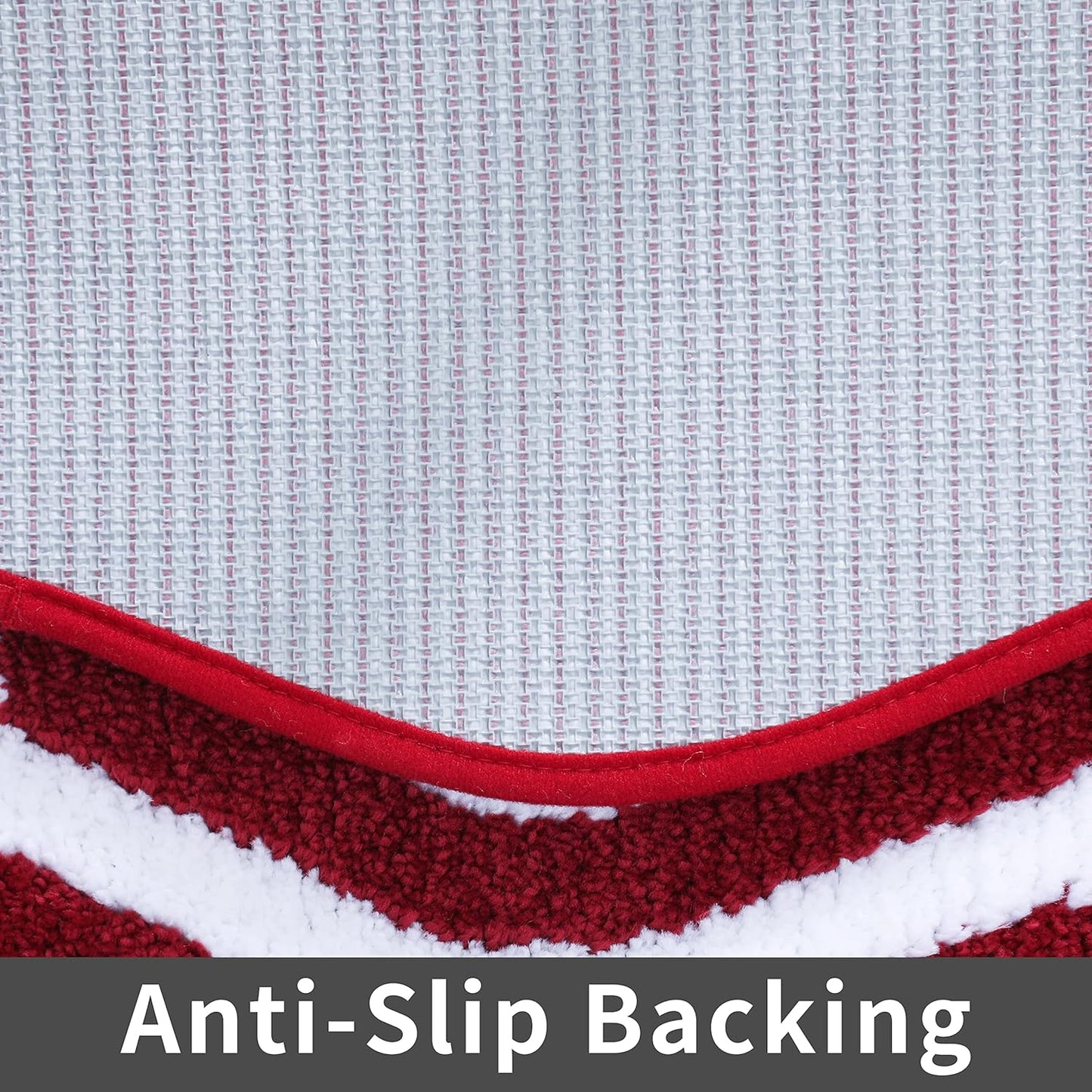 COSY HOMEER Extra Thick Bath Rugs - Anti-Slip Bath Linen Sets Mats Soft Plush 100% Strong Polyester Mat Living Room Bathroom Floor Water Absorbent(Red,24x36 - Inches)