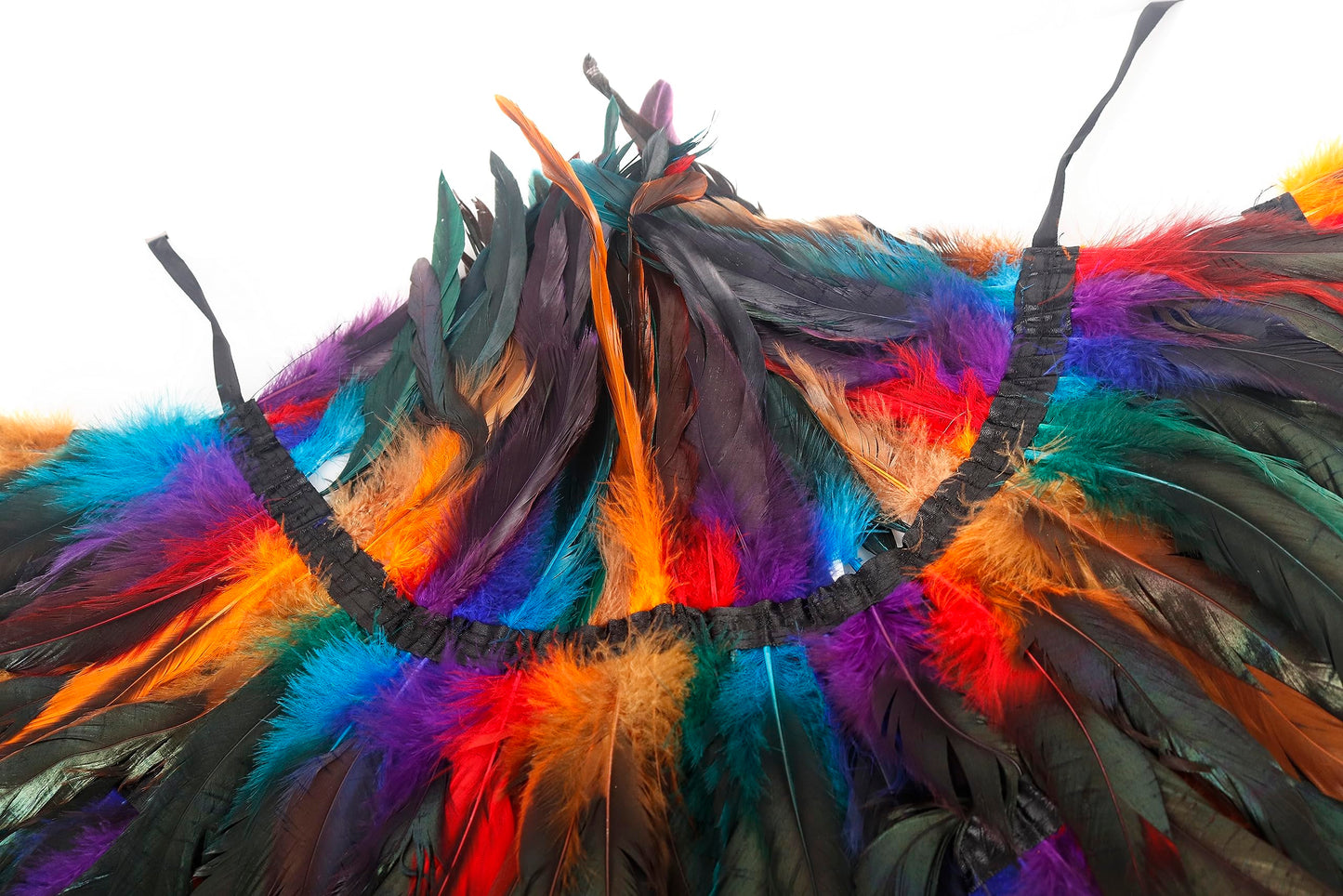 HOMELEX Black Witch Feather Collar Crow Shawl Costume Halloween Swan Wings Accessories Cape for Women