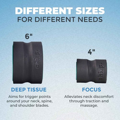 Chirp Wheel Foam Roller – Targeted Back & Neck Relief, Lumbar Spine Stretcher, Spinal Decompression Back Stretcher, Massage Roller with Density Foam for Physical Therapy, Supports 500lbs, 2-Pack Mint