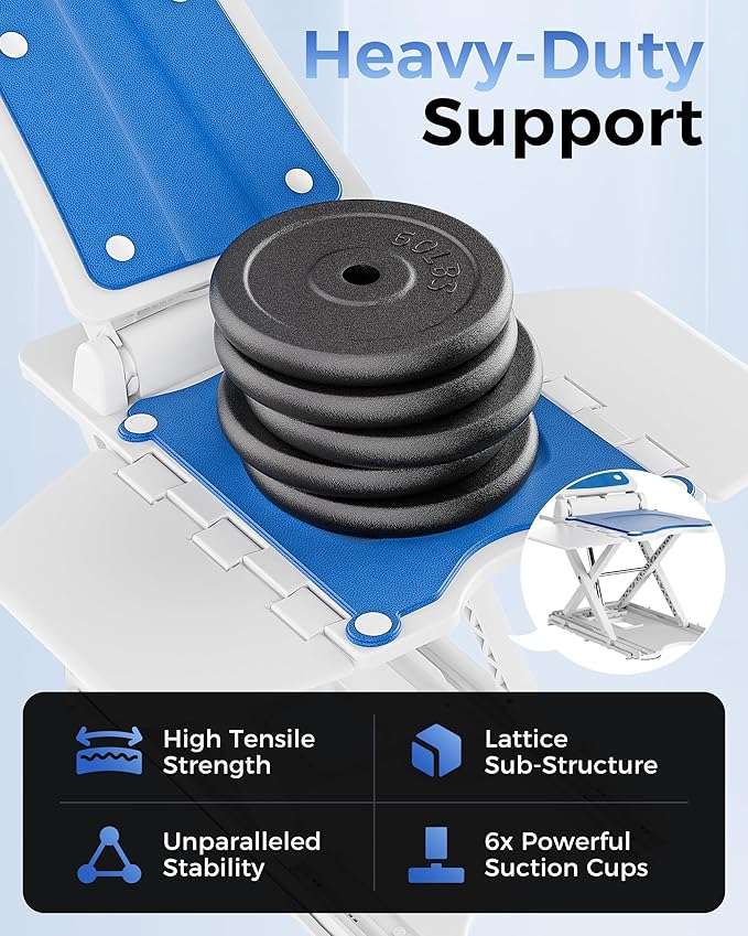 PPOLB Electric Chair Lift - Floor Lift for Elderly Falls, Support Up to 308 LB, IPX8 Waterproof Bath Lift, Foldable & Wireless Rechargeable Design, Quick-Rise Assist for Elderly & Disabled