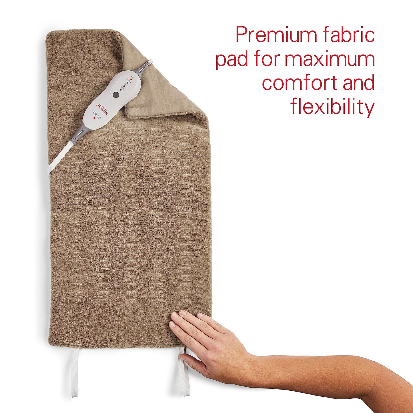 Sunbeam Premium Sunbeam Heating Pad with Compact Storage King Size Beige