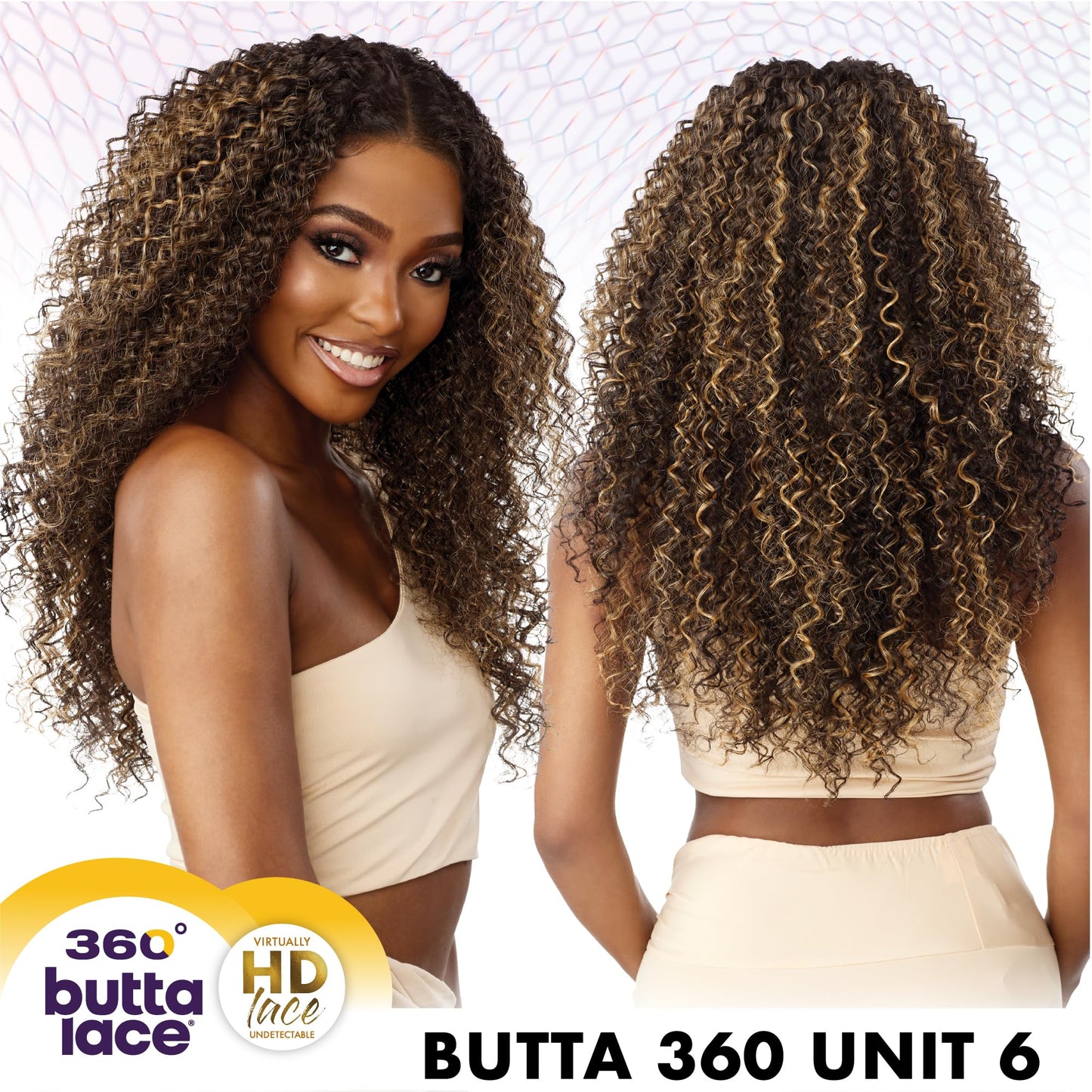 Sensationnel Butta 360 Lace Wigs - Unit 6 Wider Parting 360 Degree Lace Glueless Synthetic Preplucked Hairline (2 DARKBROWN)