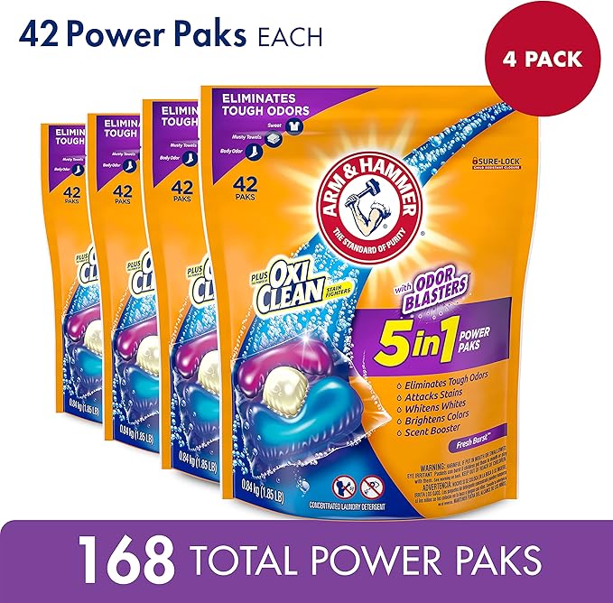 Arm & Hammer Plus Odor Blasters 5in1 42ct (4x42ct), 168 Count